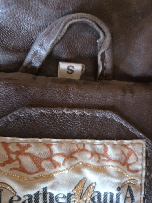 Haina de dama din piele naturala  maro