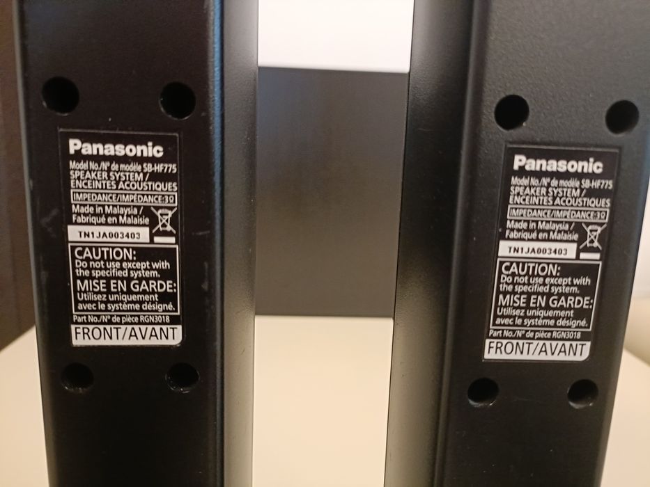 Panasonic SB HF 775, 2 sateliti front, 1 centru SB HC 775, 2 surround