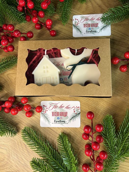 Коледни соеви свещи