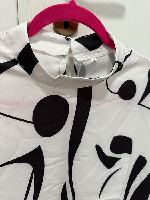 Tricou damă model alb-negru mărime S/M