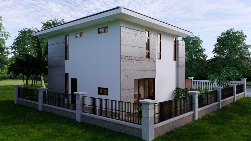 НА ИЗПЛАЩАНЕ - Двуетажна сглобяема къща с 3 спални, 171 кв. м