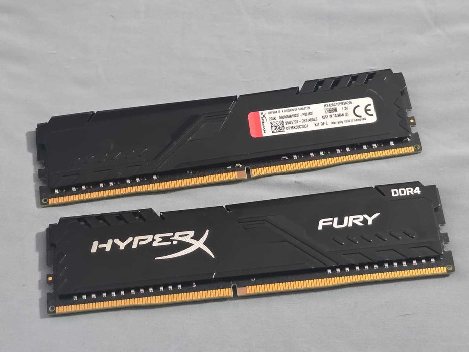 Kit Memorie RAM HyperX Fury Black 8GB DDR4 2666MHz CL16 (2x4GB) HX426C16FB3K2/8