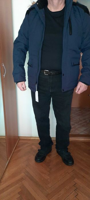 Geacă îmblănită David Outwear, XXXL, bleumarin, nouă cu etichetă