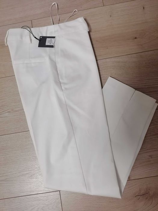 Pantalon elegant alb, nou