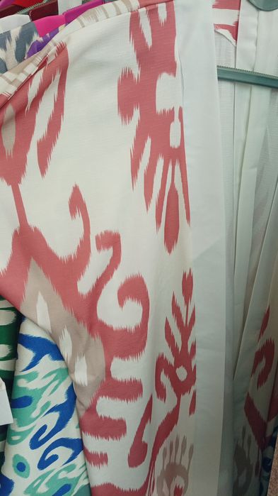 Абая Национальный Халат с рисунком Икат