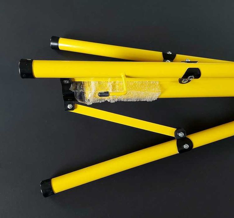 Стойка за прожектори и фенери, Тип трипод, Алуминий, Жълт, 60/160 см
