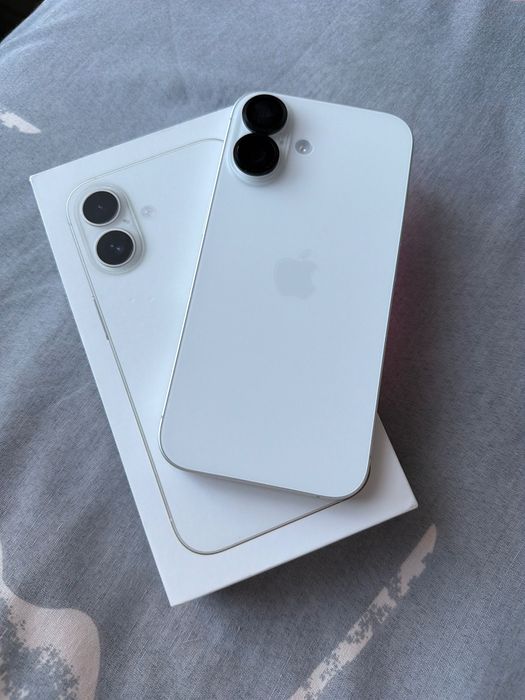 iPhone 16 128GB White • 100% Battery • 2г Гаранция • Като нов