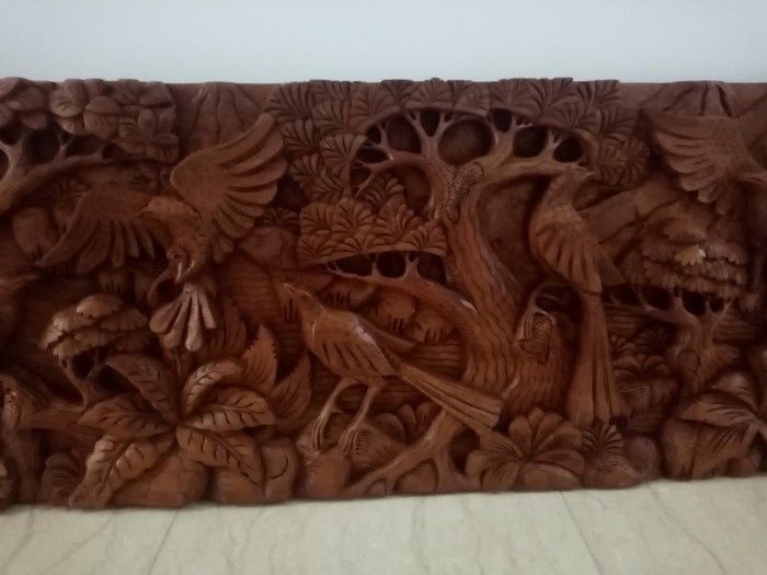 Tablou, basorelief din lemn în stilul Rococo sculptat integral manual
