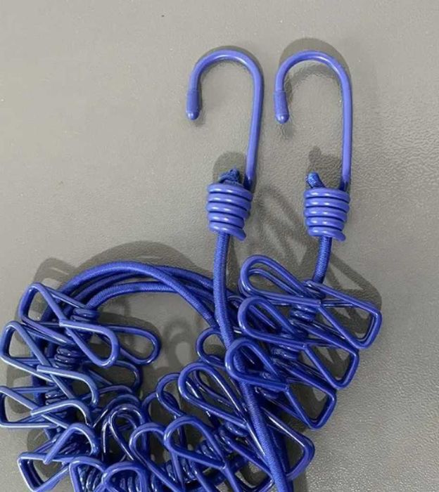 Преносимо въже за простор с щипки за пътуване и къмпингуване