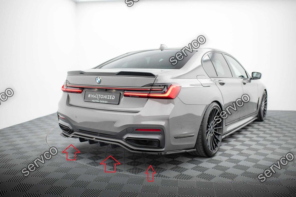 Pachet Set Splitter Exterior Lip Prelungiri Body kit tuning Bmw Seria 7 Long M-Pack G12 2019-2022 v14 - Maxton Design