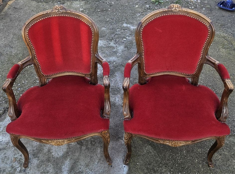 Pereche fotolii stil Louis XV