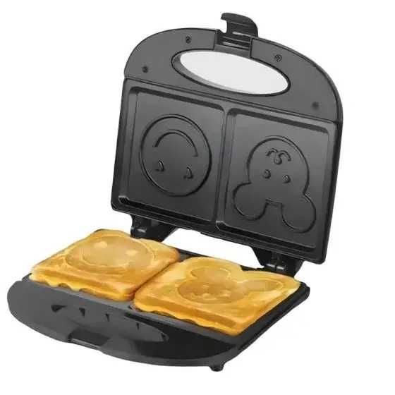 Тостер за сандвичи / палачинки с карикатурен дизайн усмивка и мишле