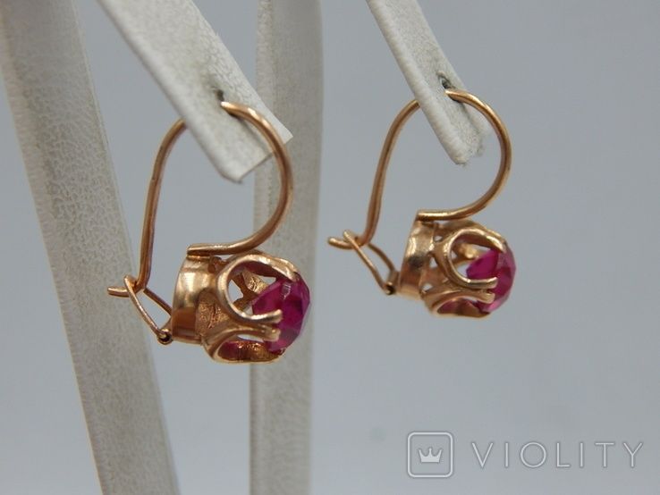 Советские серьги 583 пробы
