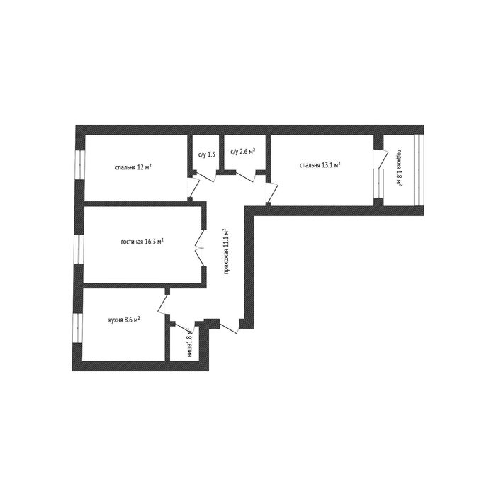 3 комнатная квартира