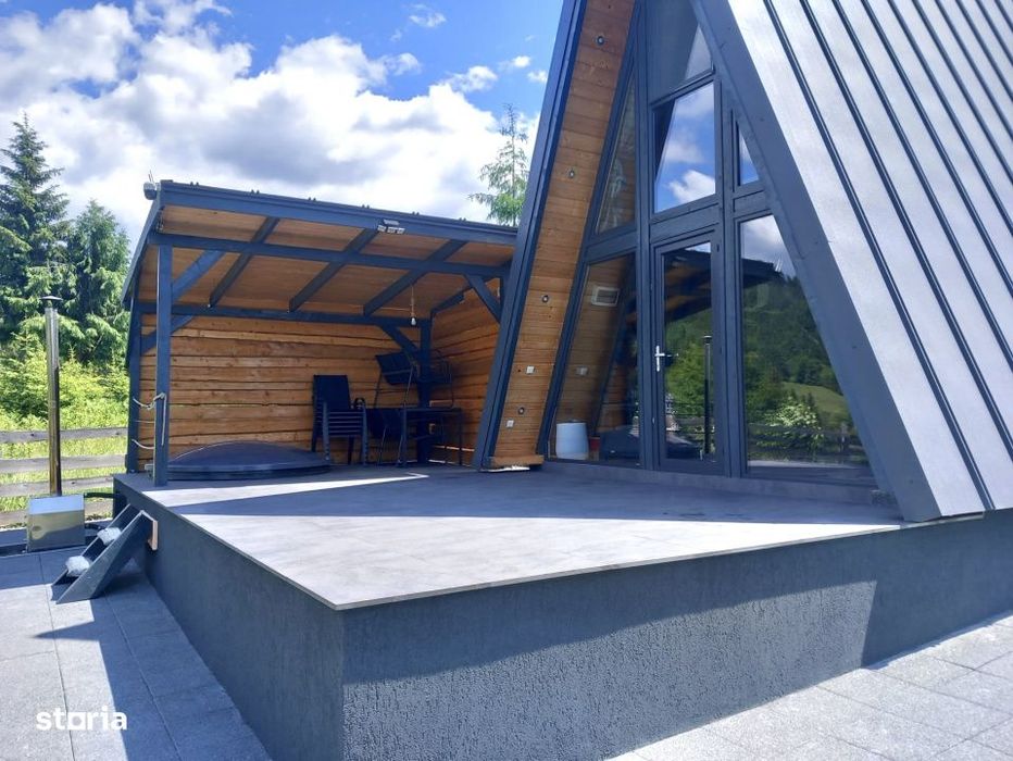 Teren 34,5 ari + cabana A-frame Colibita – ideal pentru resort, spa