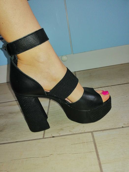 Високи Сандали от естествена кожа