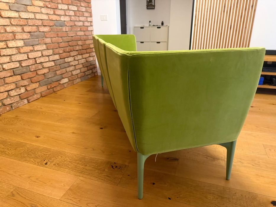 Canapea Pedrali Social - Design Italian, Catifea Verde, Stare Excelentă