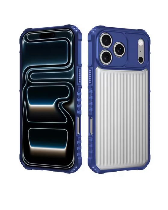 Iphone 17 PRO 17 PRO MAX 17 Husa Anti Soc Full Protect Albastra / Gri