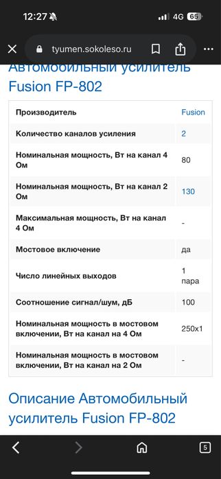 Усилитель fusion-812