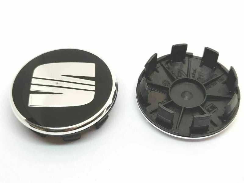 Embleme Capace Roti Sigle Jante Seat 63mm, Negru / Rosu, 1P06601165