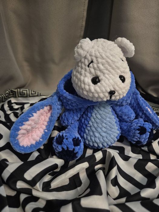 Вязаный мишка-стич