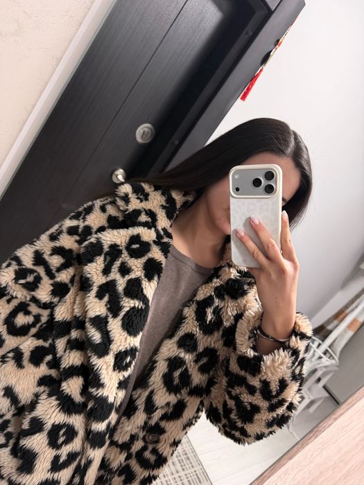 Дамско леопардово палто