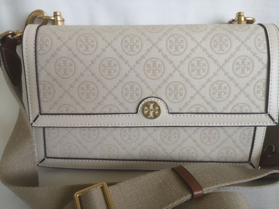 Tory Burch, чанта кожа и текстил.