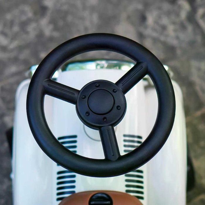 Premergator fara pedale, Kinderauto Retro Baby Car cu roti moi white