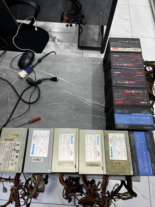 Блоки питания разные фирмы 10 штук 450-500w