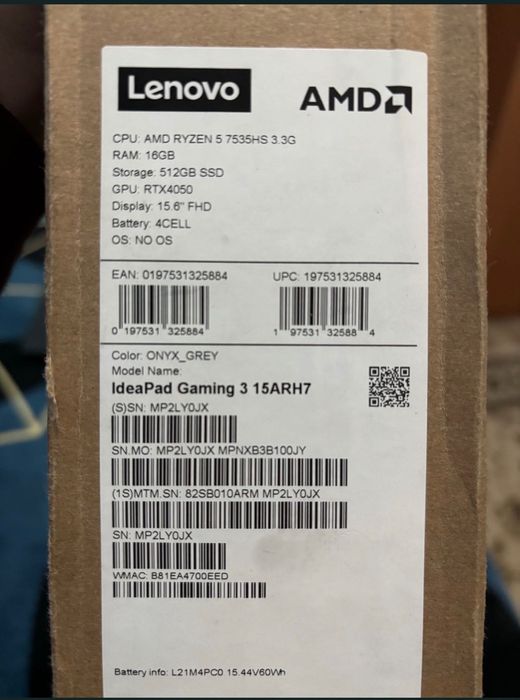Vand Schimb Laptop Lenovo Gaming RTX4050/Ryzen 5 7535HS