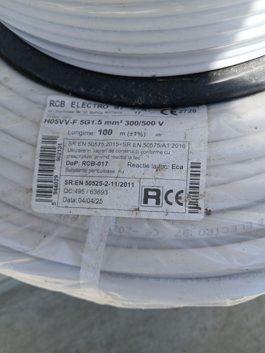 Vand cablu cyyf 3×1,5 și 3×2.5 NU TRIMIT IN ȚARA