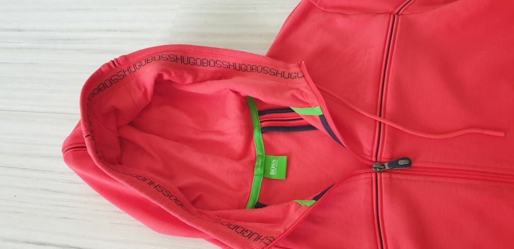 Hugo Boss Green Full Zip Mens Size L ОРИГИНАЛ! Мъжки Суичер!