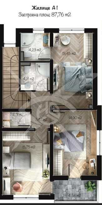 Продава се Къща в Пловдив, Беломорски - 156 кв.м за 1359 €/кв.м - Снимка #1