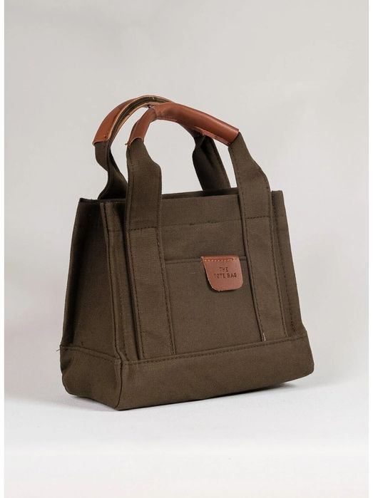 Платнена чанта с кръстосана каишка Mini The Tote Bag Чанта за ръка пре