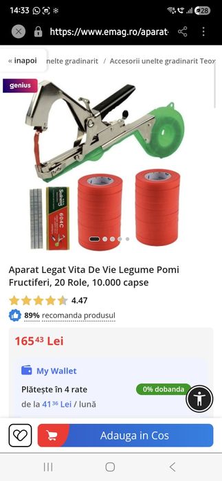 Aparat pentru legat vita de vie