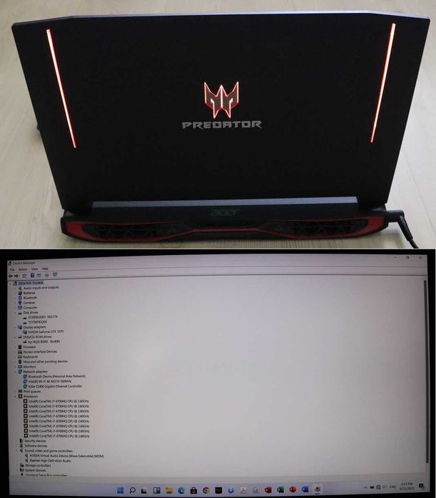Laptop Gaming Acer Predator G9-593 i7 Gtx 1070