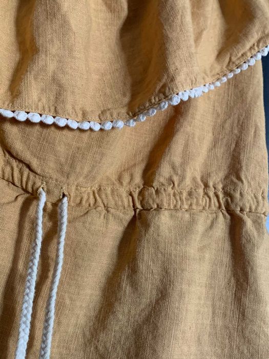 Top galben cu umar gol Zara / Crop top albastru deschis