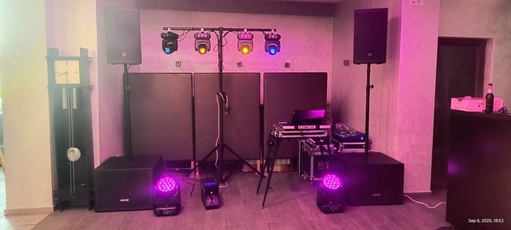 Moving head beam + spot cu gobo, 100 watt,4 bucati cu case