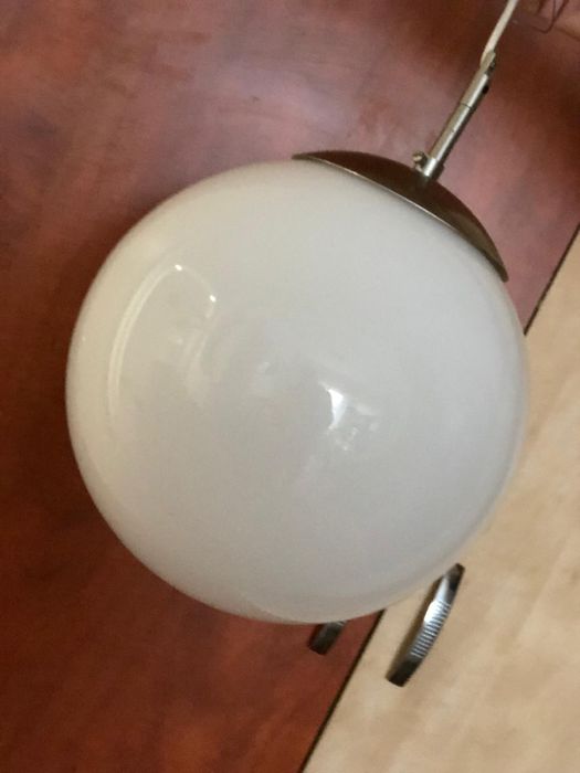 Mid century pendul lampa opalina