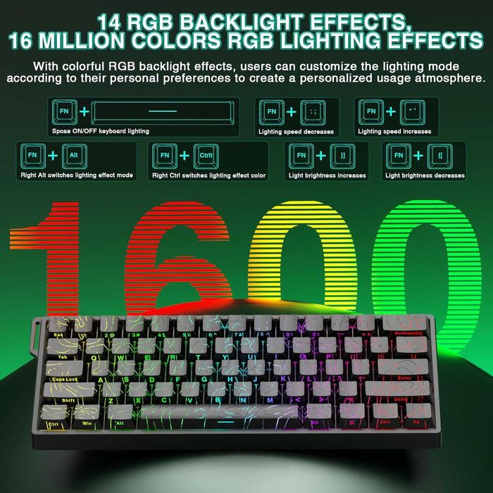 Клавиатура AULA WIN60 HE 60% Hall Effect Black