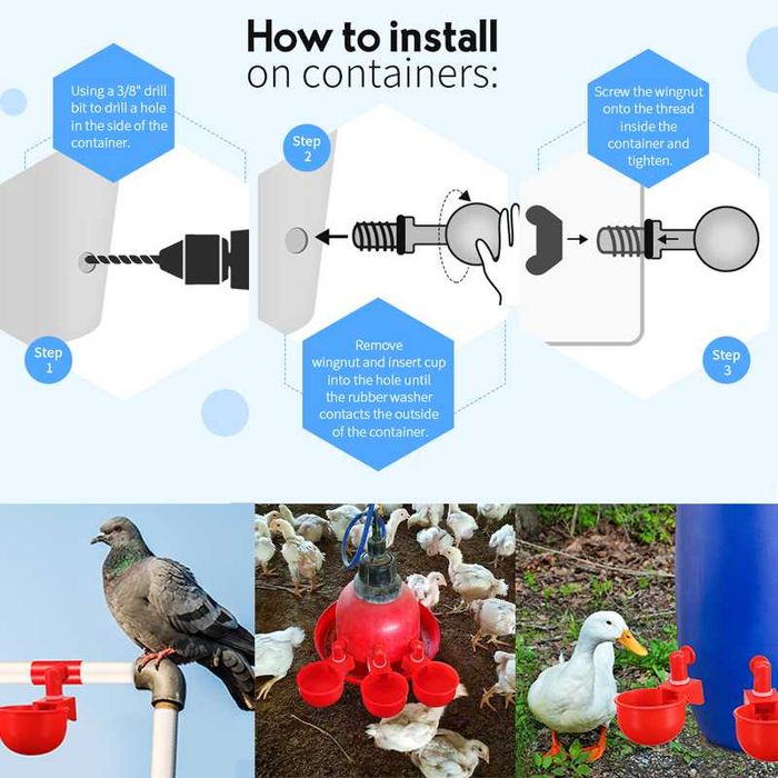 Adapatoare automate pentru pui, gaini, rate, curci, gaste, fazani