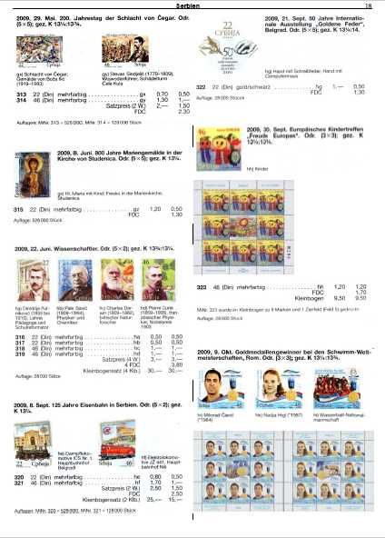 От Михел 7 каталога 2021 за държави от Европа