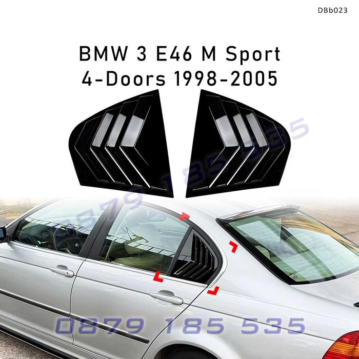 Решетки за задни странични прозорци BMW E46 M Sport седан 1998-2005 тунинг жалузи бмв е46