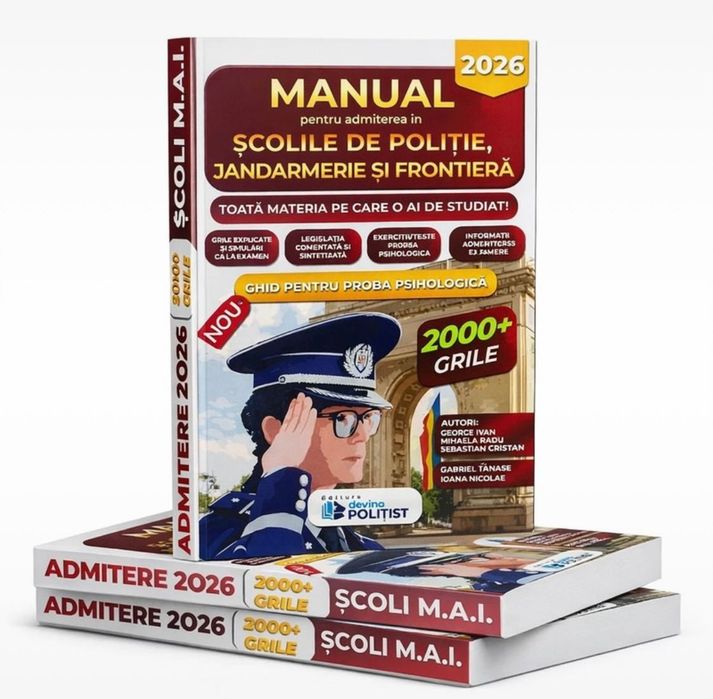 Manual pentru admiterea la școlile de Poliție și Jandarmerie -2026 PDF