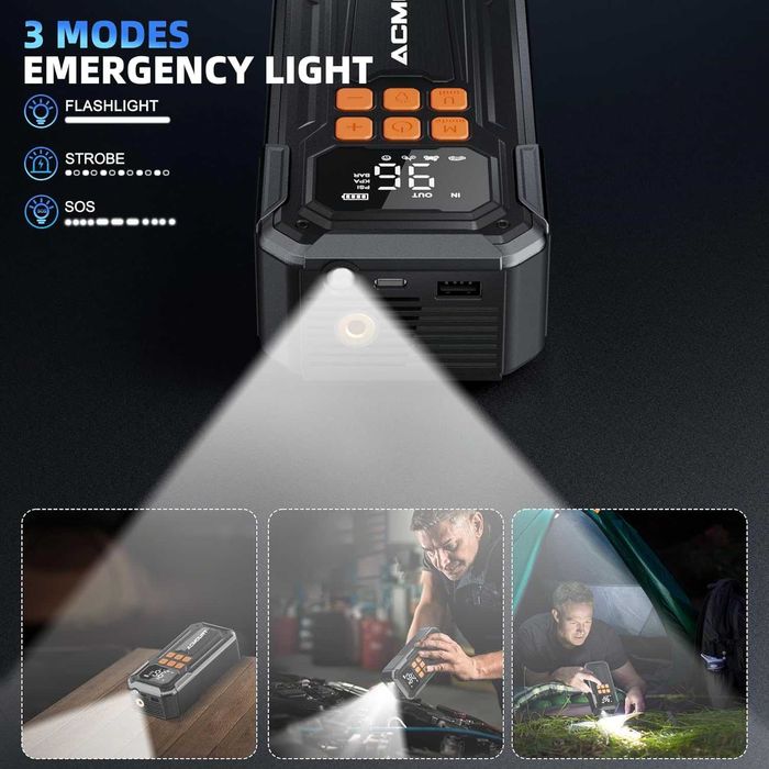 Портативный компрессор ACMOUNT C30 160PSI/30L 10000 mAh