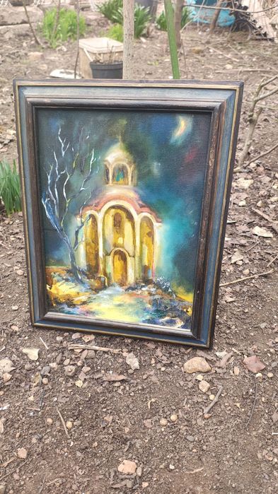 Продавам маслена картина 40/30см и красив пейзаж 34/34