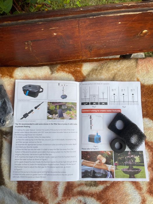 Ser complet filtru iaz 2400l/h si set filtru cu panou solar 605l/h