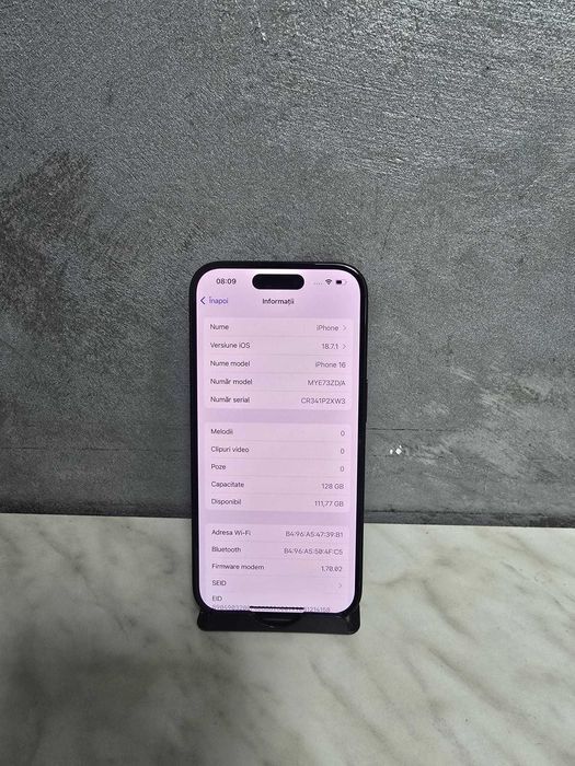 iPhone 16 128GB Black Bmg Amanet 98440