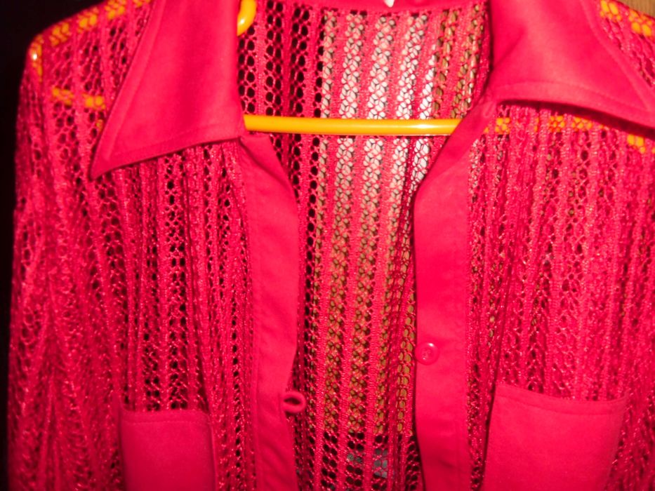 bluza cu jerseu dantelat