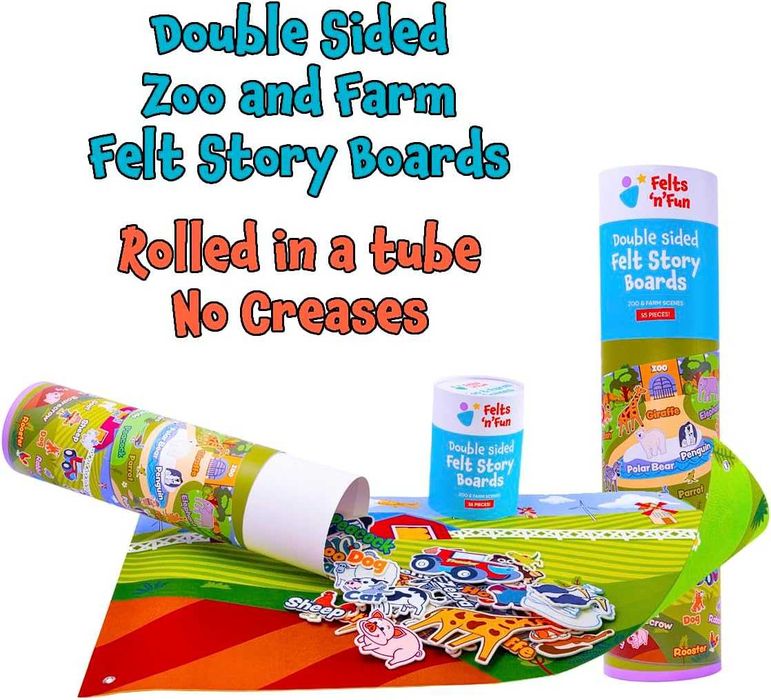 Двустранна пухкава дъска от филц без гънки за малки деца, интерактивна